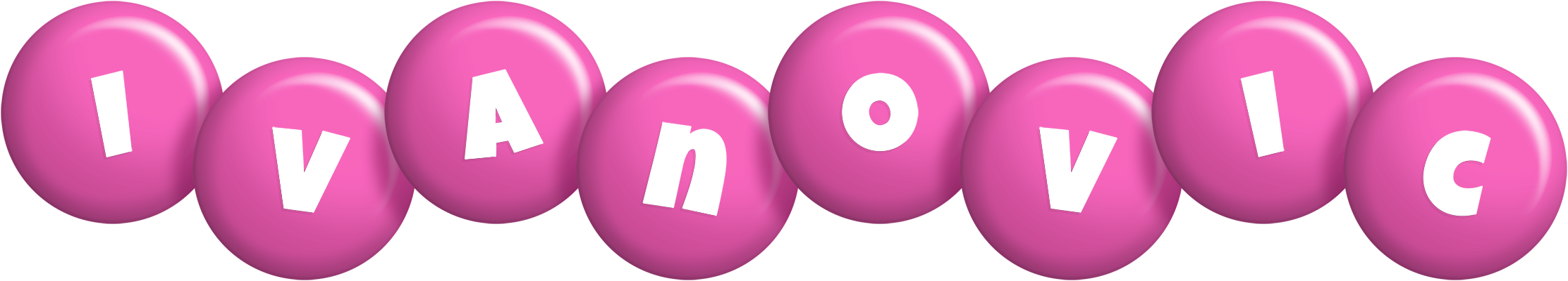 Ivanovic candy-pink logo