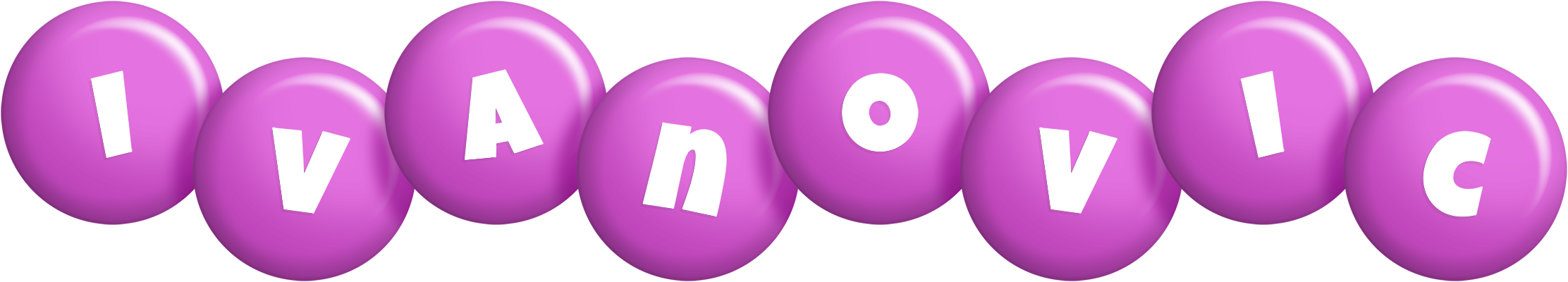 Ivanovic candy-purple logo