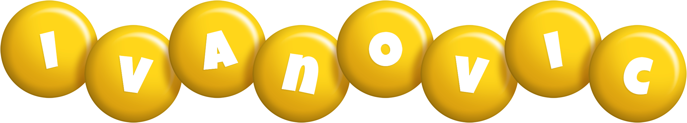 Ivanovic candy-yellow logo