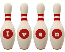 Iven bowling-pin logo