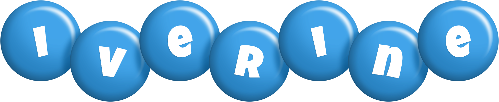 Iverine candy-blue logo