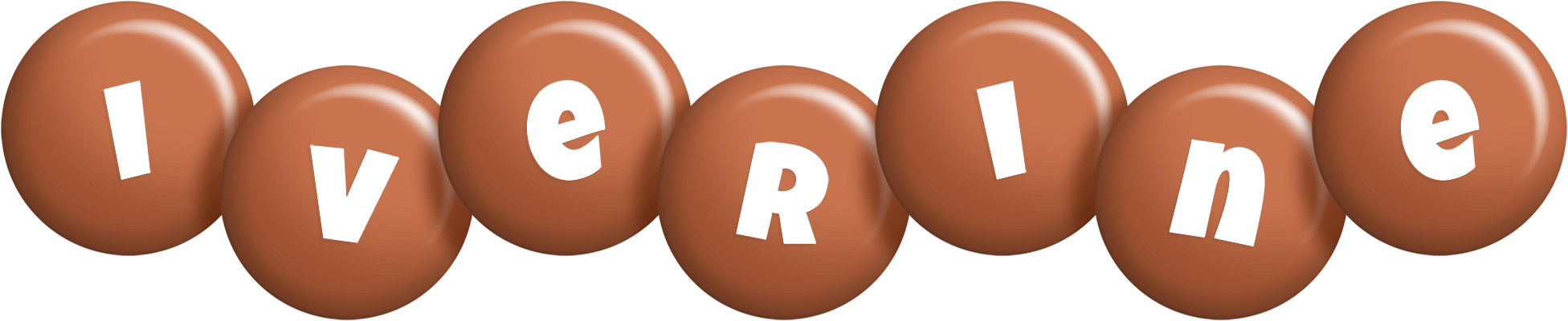 Iverine candy-brown logo