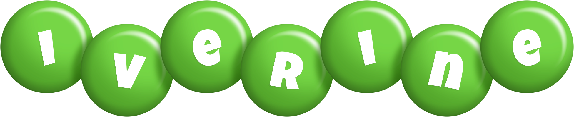 Iverine candy-green logo