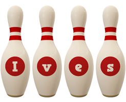 Ives bowling-pin logo