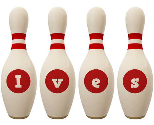 Ives bowling-pin logo