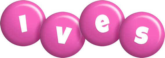 Ives candy-pink logo