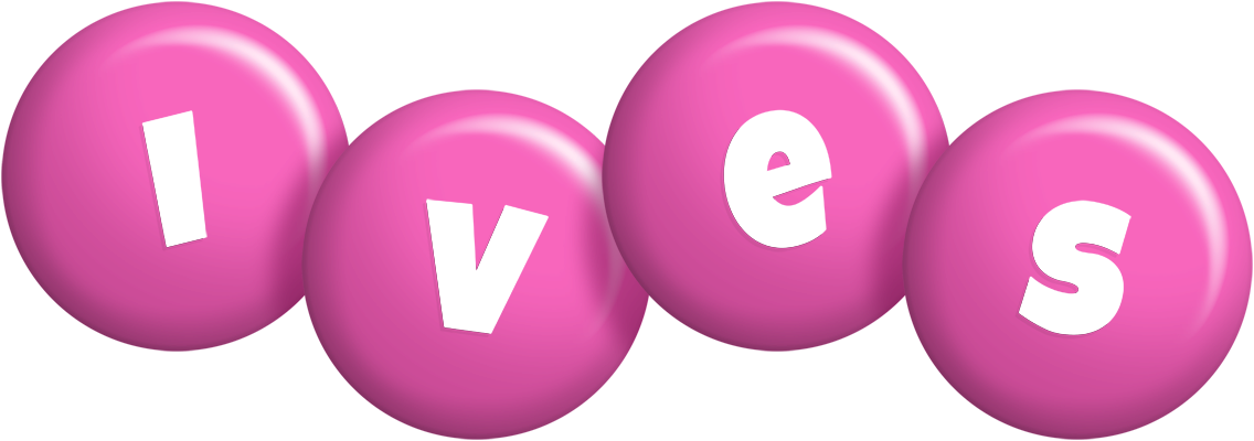 Ives candy-pink logo