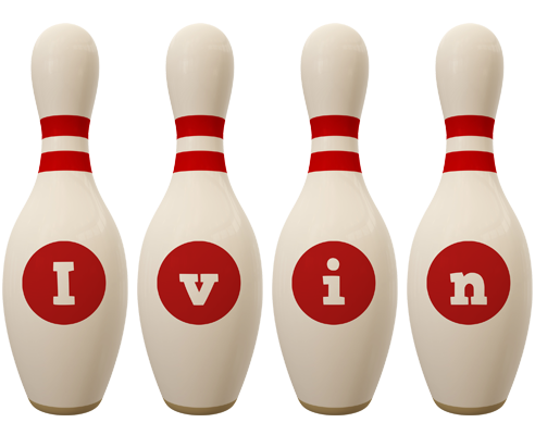 Ivin bowling-pin logo