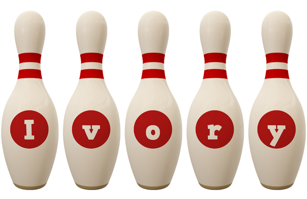 Ivory bowling-pin logo