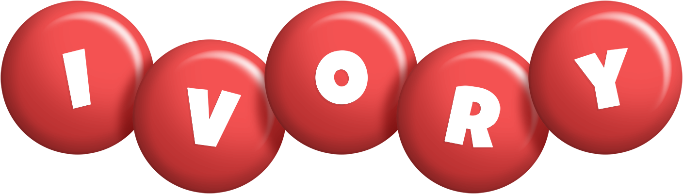 Ivory candy-red logo