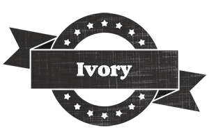 Ivory grunge logo