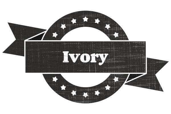 Ivory grunge logo