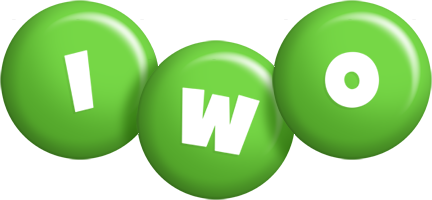 Iwo candy-green logo