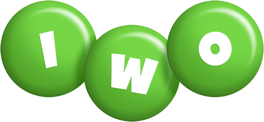 Iwo candy-green logo