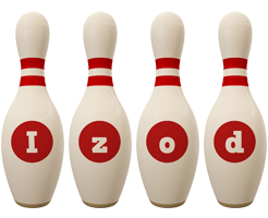 Izod bowling-pin logo