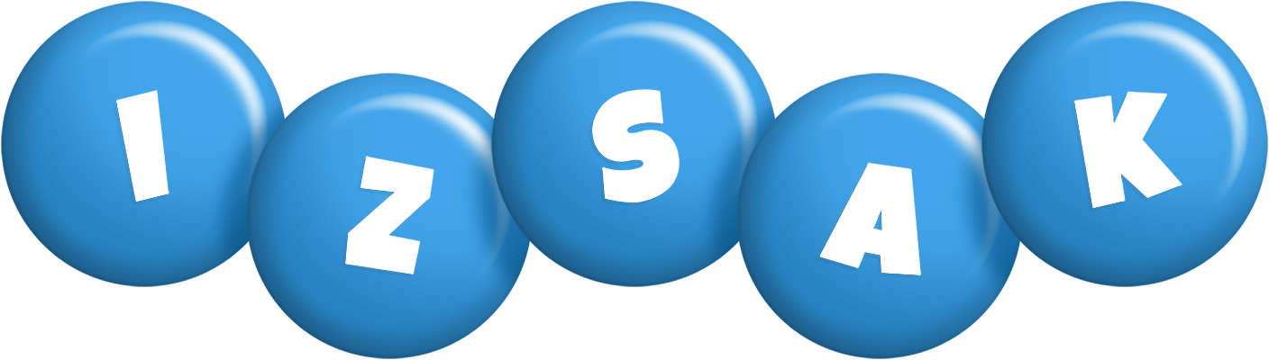Izsak candy-blue logo