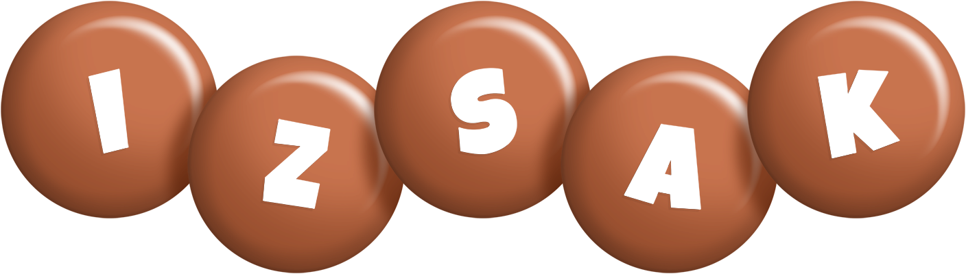 Izsak candy-brown logo