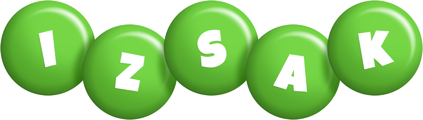 Izsak candy-green logo
