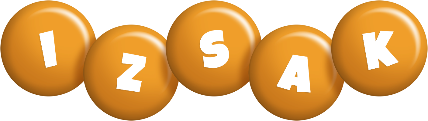 Izsak candy-orange logo
