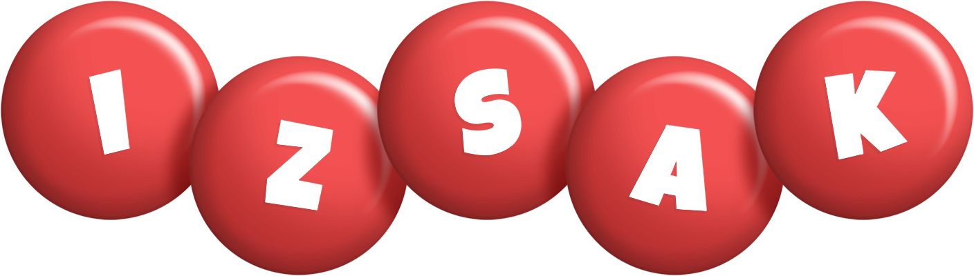 Izsak candy-red logo