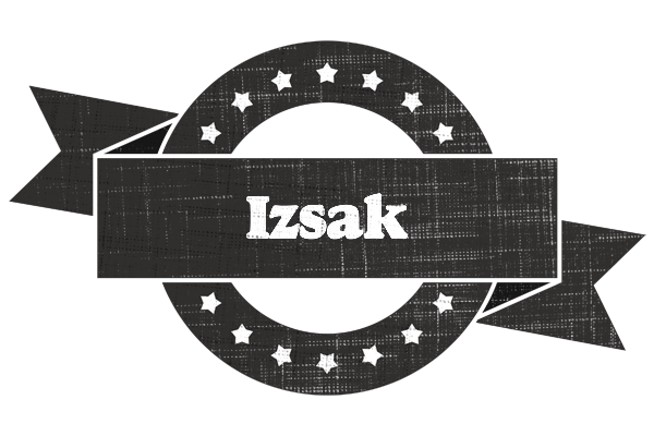 Izsak grunge logo
