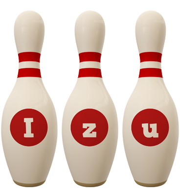 Izu bowling-pin logo