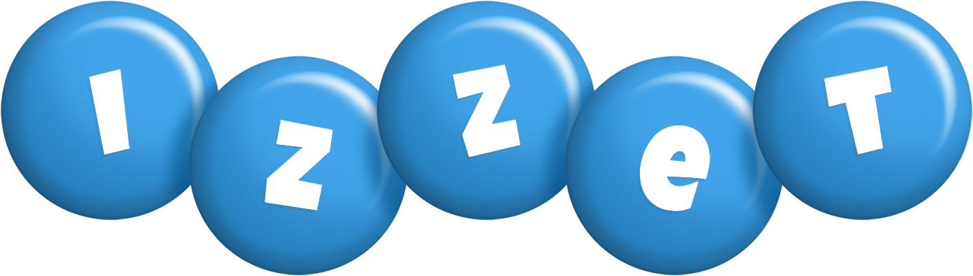 Izzet candy-blue logo