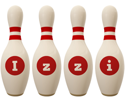 Izzi bowling-pin logo