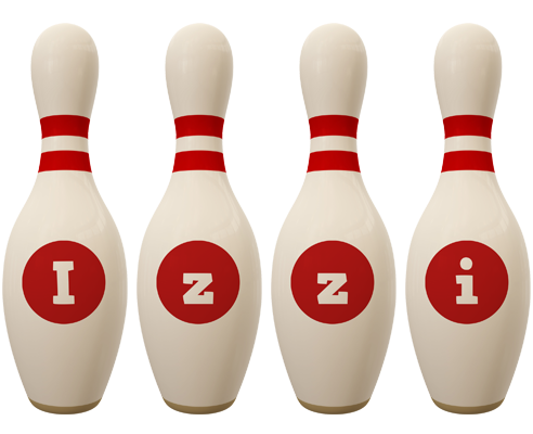 Izzi bowling-pin logo