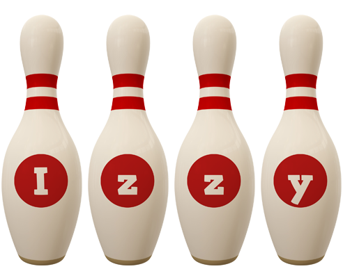 Izzy bowling-pin logo
