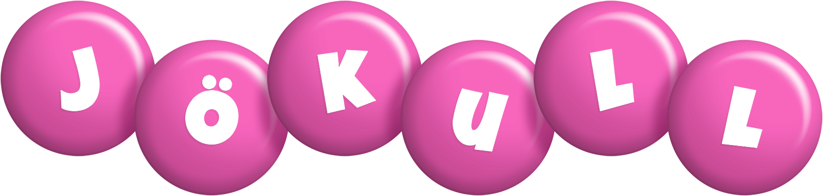Jökull candy-pink logo
