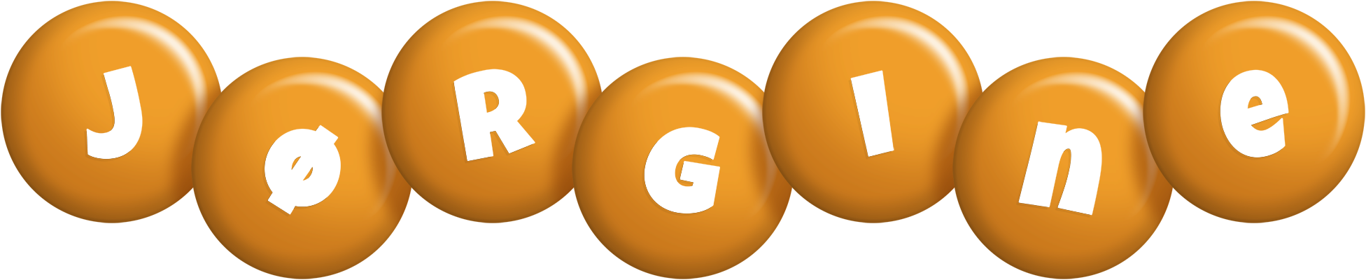 Jørgine candy-orange logo