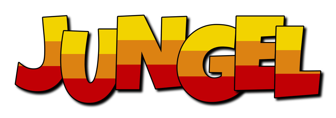 JUNGEL logo effect. Colorful text effects in various flavors. Customize your own text here: https://www.textgiraffe.com/logos/jungle/