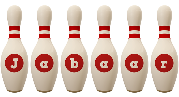 Jabaar bowling-pin logo
