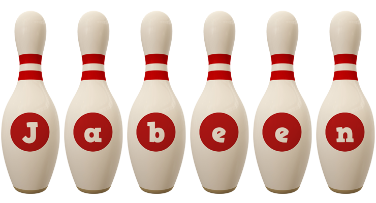 Jabeen bowling-pin logo