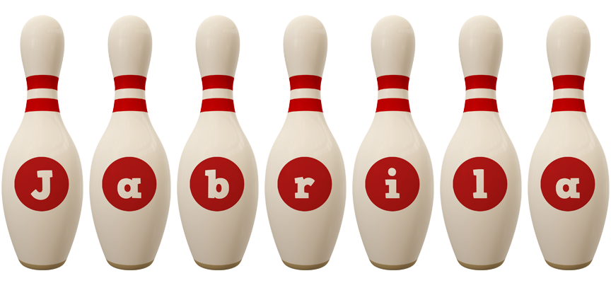 Jabrila bowling-pin logo