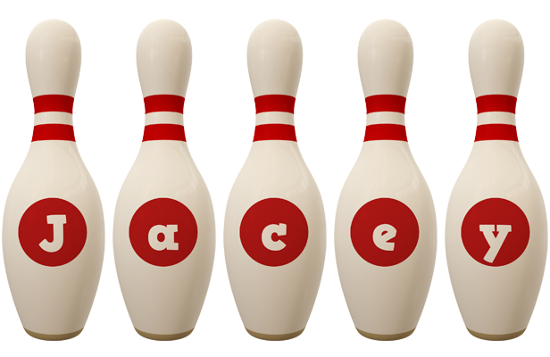 Jacey bowling-pin logo