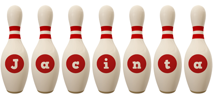 Jacinta bowling-pin logo