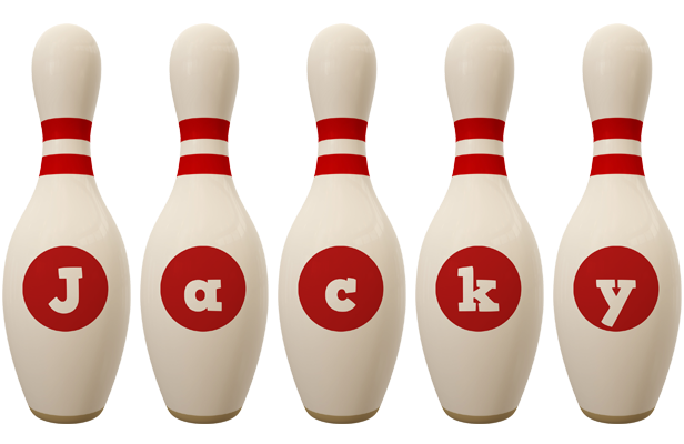 Jacky bowling-pin logo