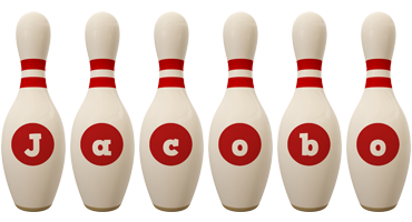 Jacobo bowling-pin logo