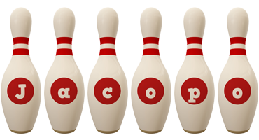 Jacopo bowling-pin logo