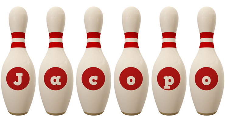 Jacopo bowling-pin logo