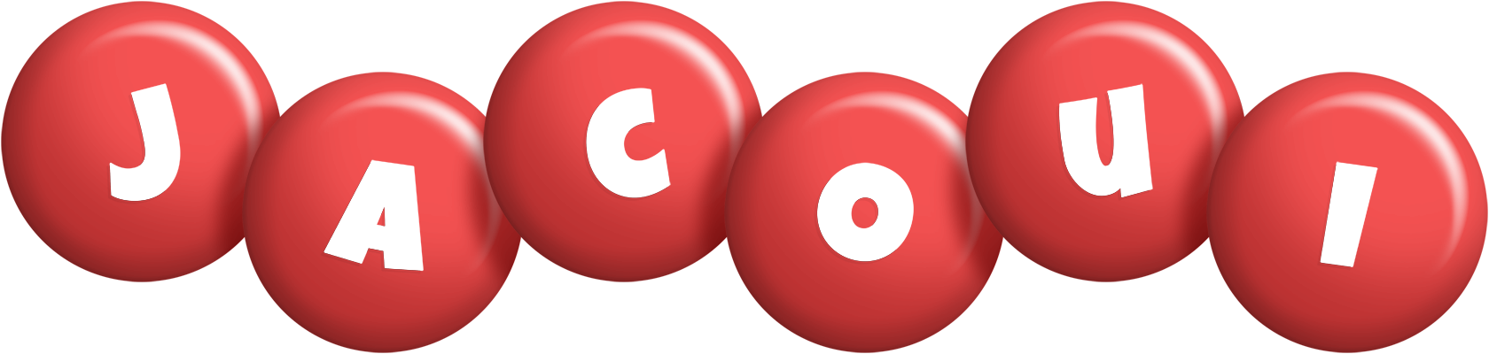 Jacoui candy-red logo
