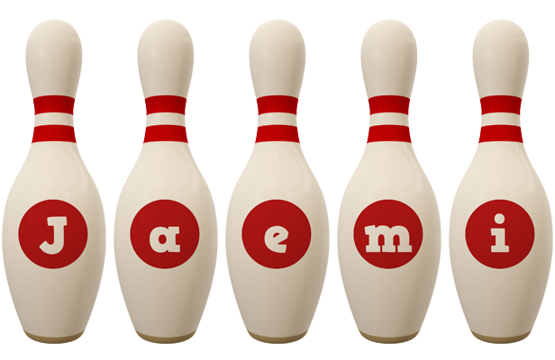 Jaemi bowling-pin logo