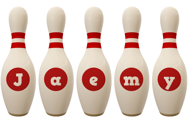 Jaemy bowling-pin logo