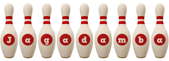 Jagadamba bowling-pin logo