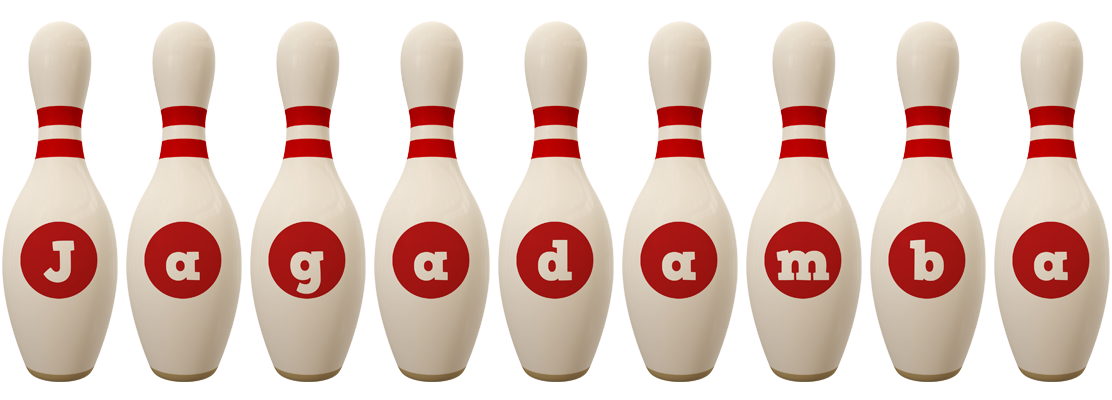 Jagadamba bowling-pin logo
