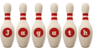 Jagath bowling-pin logo