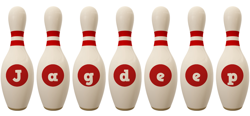 Jagdeep bowling-pin logo