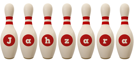 Jahzara bowling-pin logo